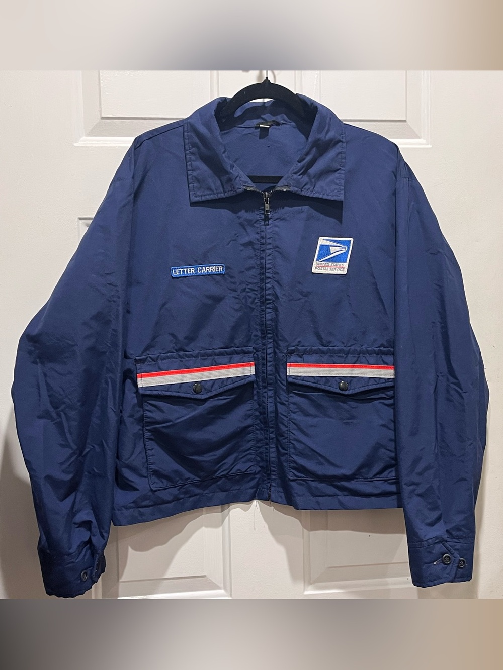 Vintage USPS Regulation Navy Letter Carrier Lightweight Windbreaker Jacket XL
